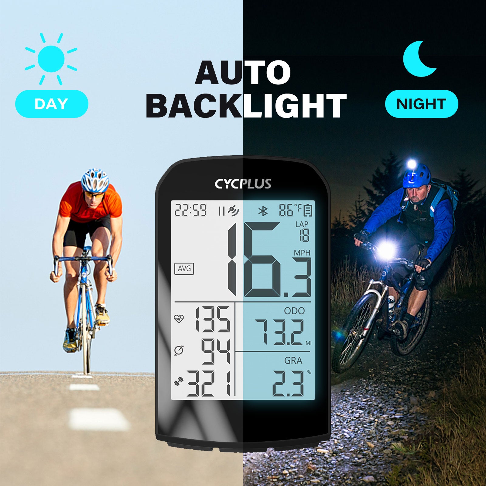 Tachimetro e contachilometri per bici da bicicletta CYCPLUS GPS