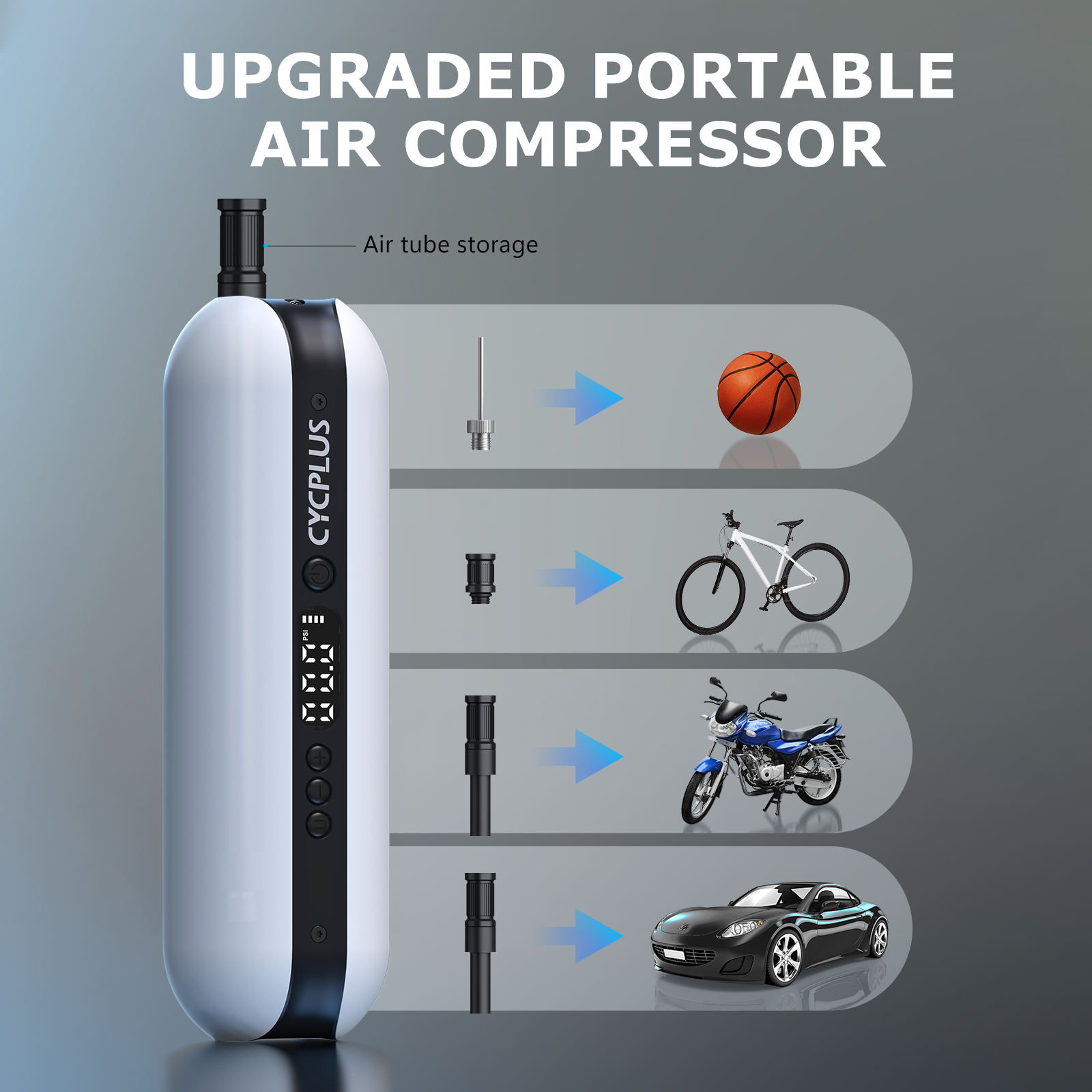 Cycplus LCD Digital Intelligent Bicycle Air Pump
