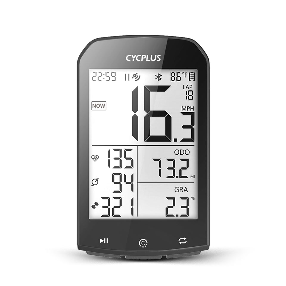 CYCPLUS Bike Mounting Holder with Wireless GPS Bike Computer, IPX6 Bicycle  Speedometer for Accurate Speed Tracking 