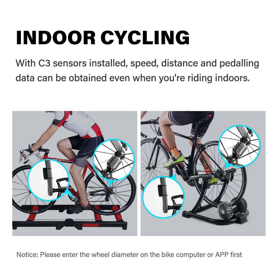CYCPLUS Bike Computer M1 + Front Mount Z1 + C3 Bike Speed & Cadence Se