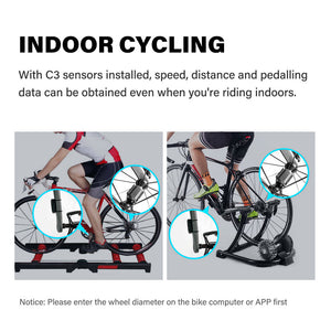 CYCPLUS バイクコンピューター M1 + C3 バイクスピード＆ケイデンスセンサー