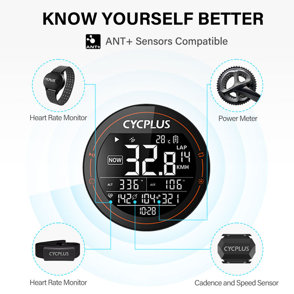 CYCPLUS M2 バイク GPS コンピューター + フロントマウント Z1 